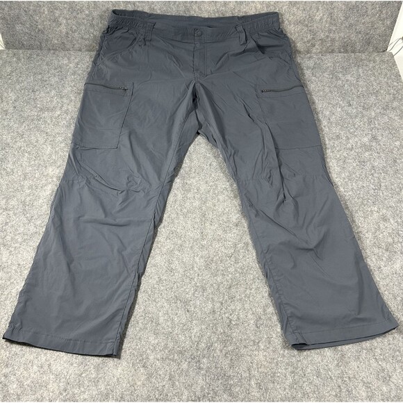Lands End Men’s Tech Cargo Pant Charcoal Gray Size 42 Lightweight Stretch Waist - Picture 6 of 16
